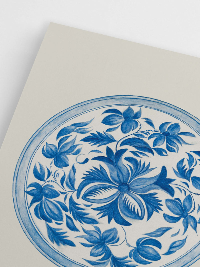 Poster Hub - Blue China Plate Poster