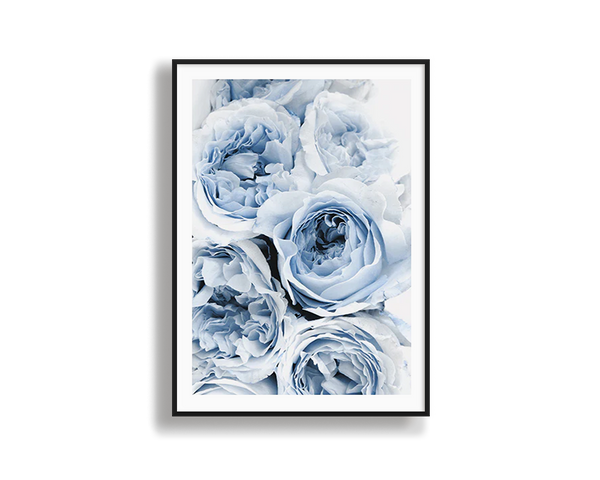 Blue Flowers Print