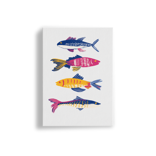 Wall Art Colourful Fishes Print Frame