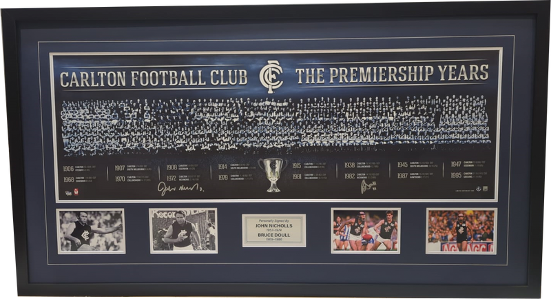 Carlton Premiership Years Signed Bruce Doull John Nicholls