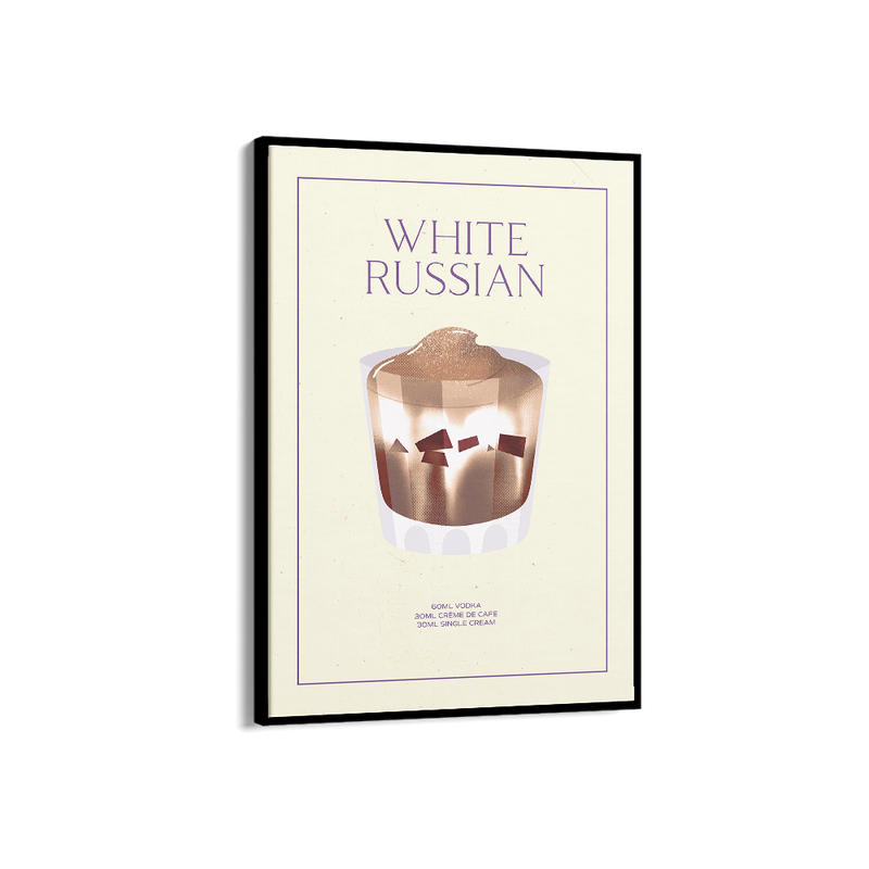 White Russian Vodka Print Wall Art