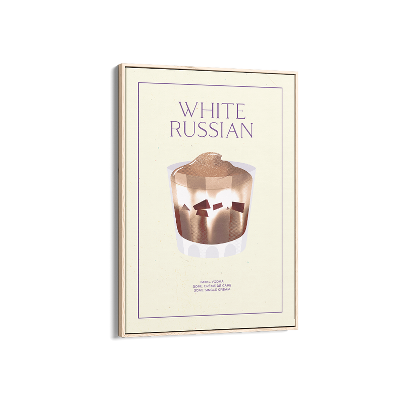 White Russian Vodka Print Wall Art