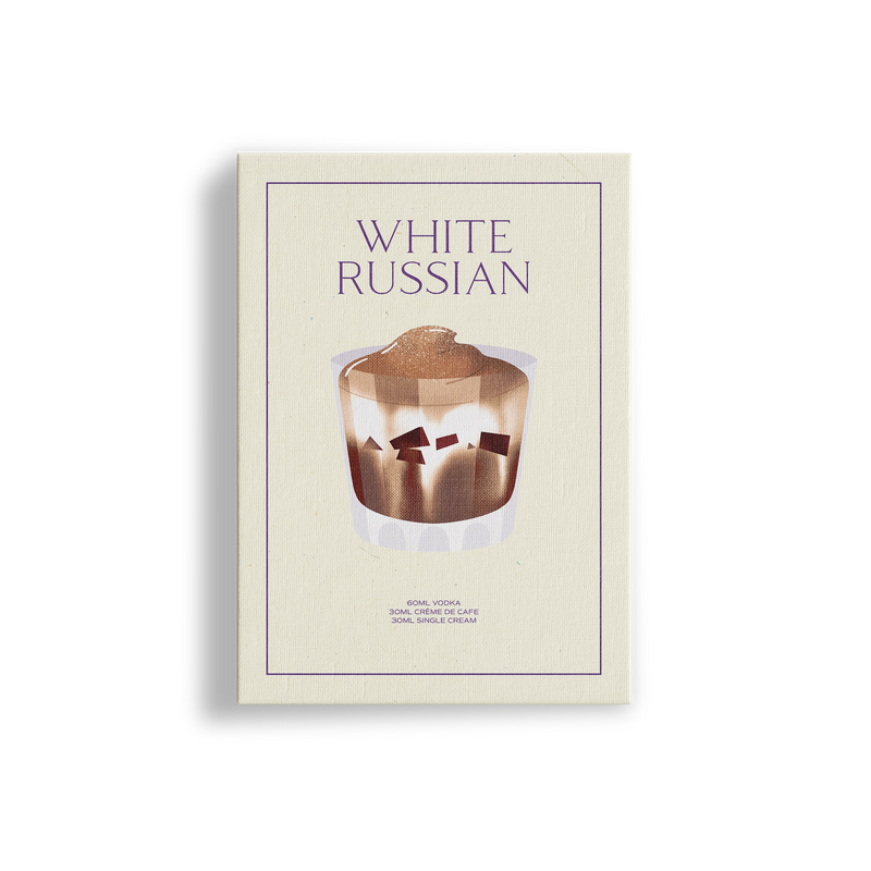 White Russian Vodka Print Wall Art