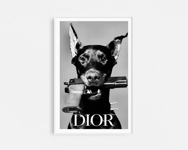 Dior Doberman print