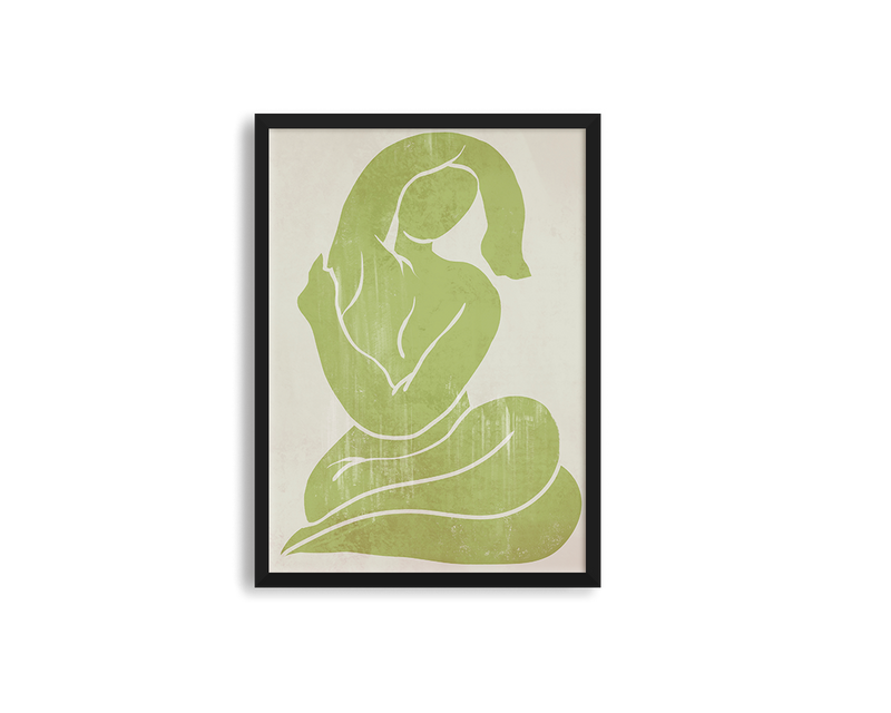 Khaki Green Figure Print 1