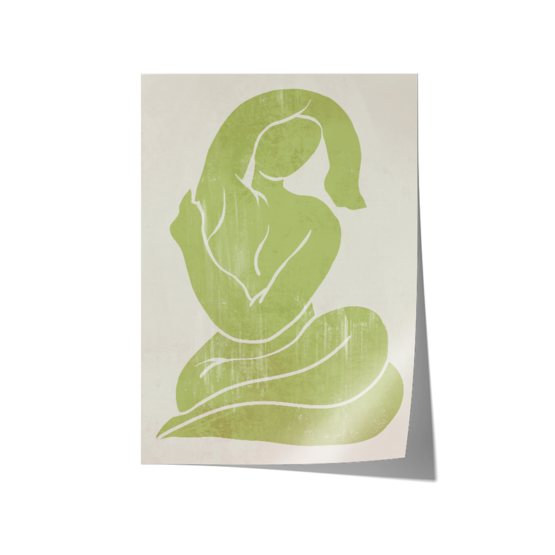 Khaki Green Figure Print 1