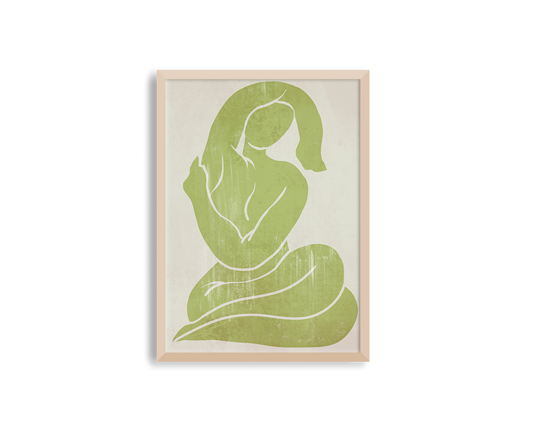 Khaki Green Figure Print 1