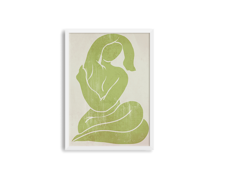 Khaki Green Figure Print 1