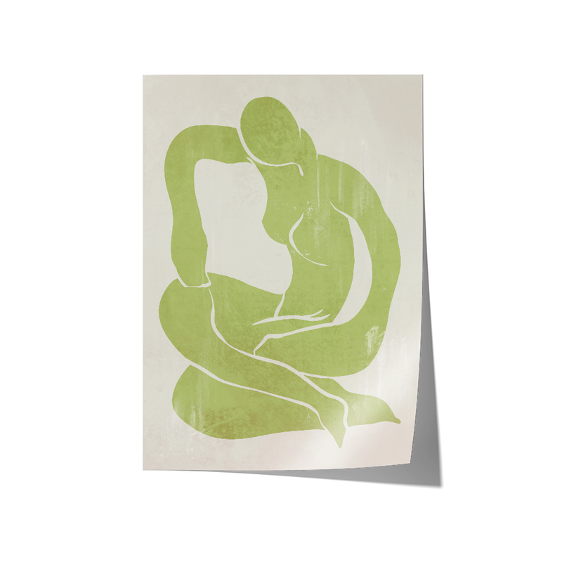 Khaki Green Figure Print 2