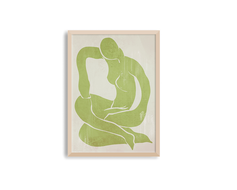 Khaki Green Figure Print 2