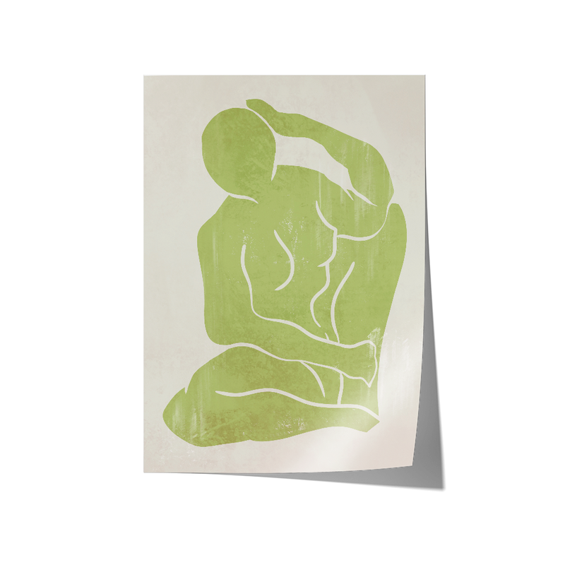 Khaki Green Figure Print 3