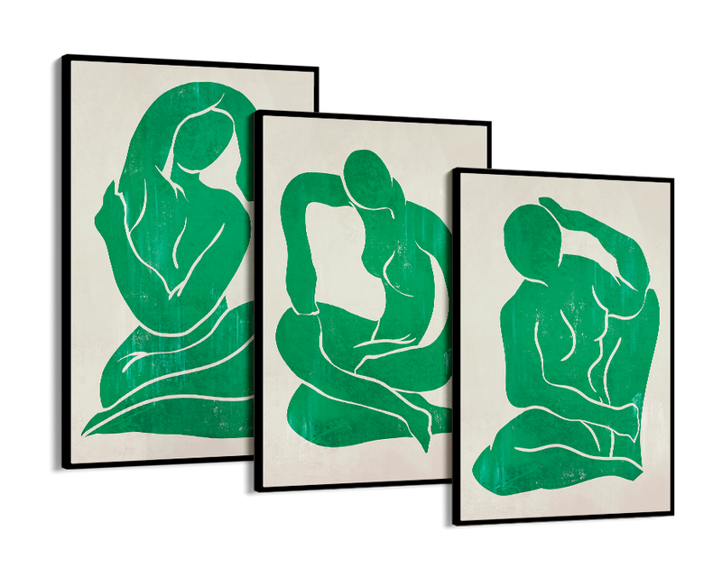 Green Trio Set - Figure Print