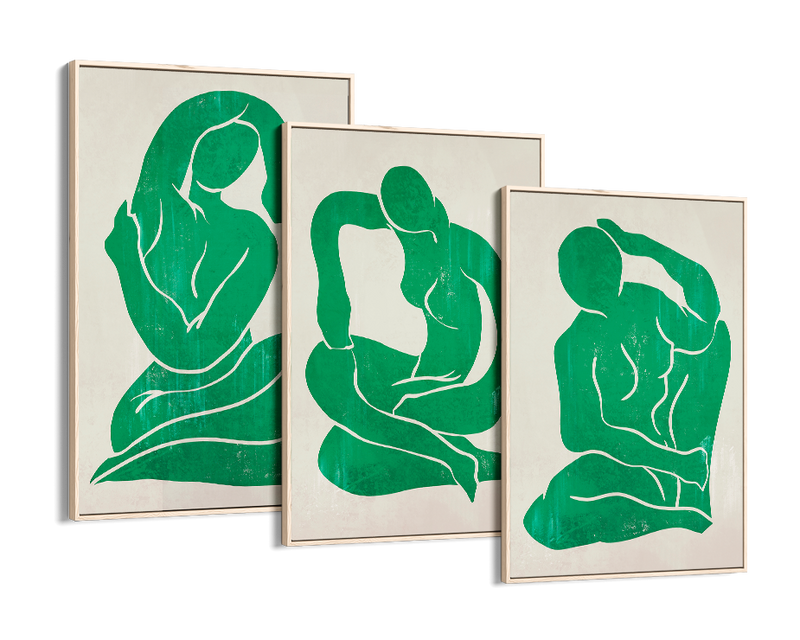 Green Trio Set - Figure Print