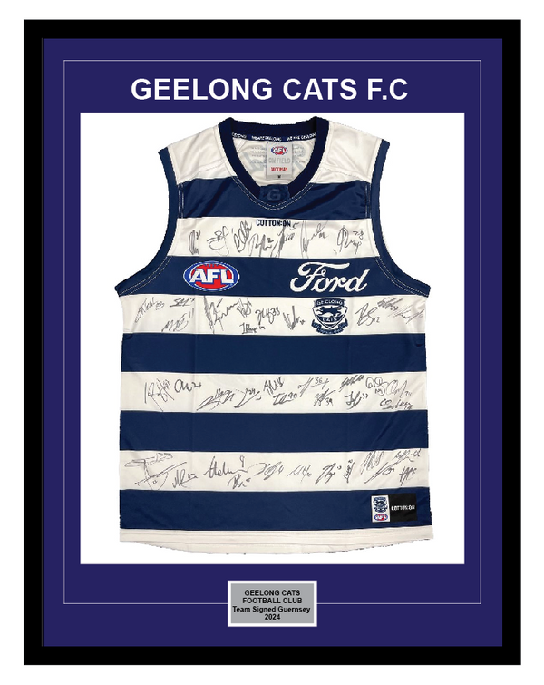 GEELONG CATS 2024 SQUAD SIGNED OFFICIAL GUERNSEY