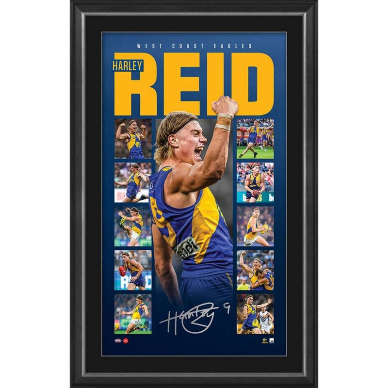 Harley Reid Signed & Framed Vertiramic West Coast Eagles