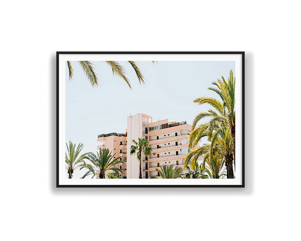 Hotel and Palm Trees