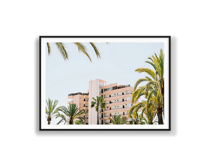 Hotel and Palm Trees