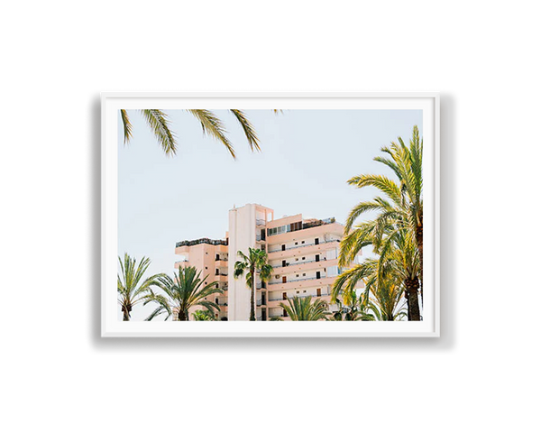 Hotel and Palm Trees