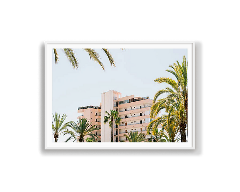 Hotel and Palm Trees