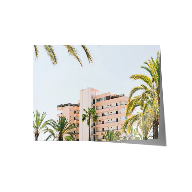 Hotel and Palm Trees