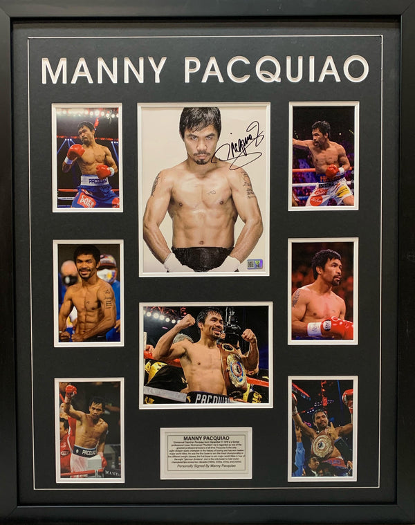 Manny Pacquiao Hand Signed Poster - Framed