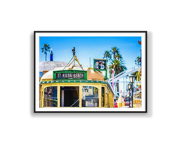 Melbourne - St Kilda Vintage Tram Print