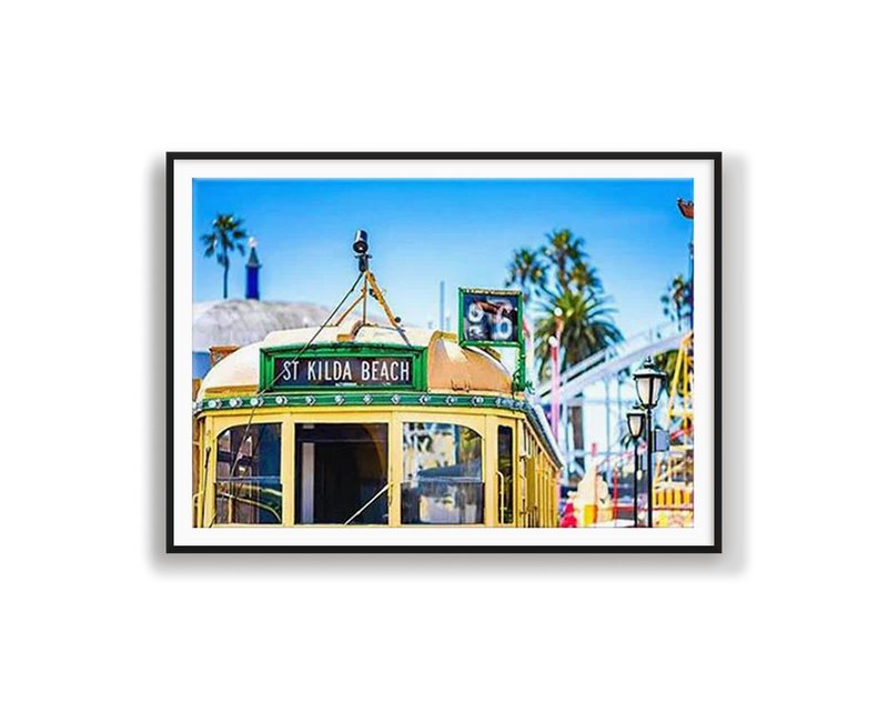 Melbourne - St Kilda Vintage Tram Print