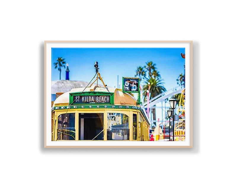 Melbourne - St Kilda Vintage Tram Print