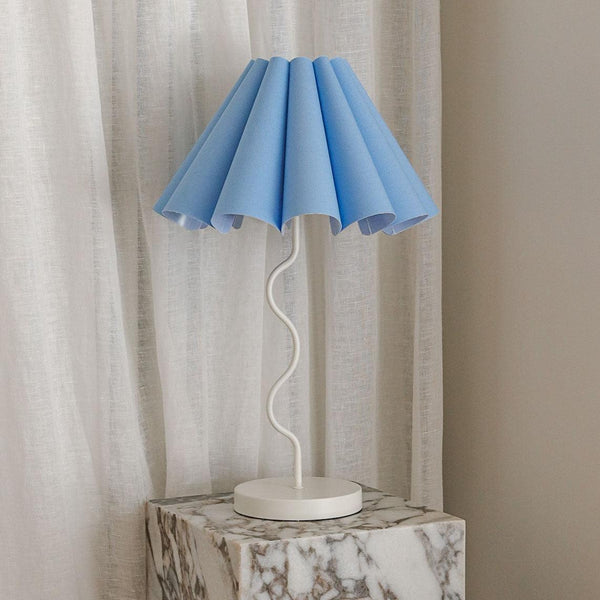 Cora Table Lamp - Tranquil Blue / White