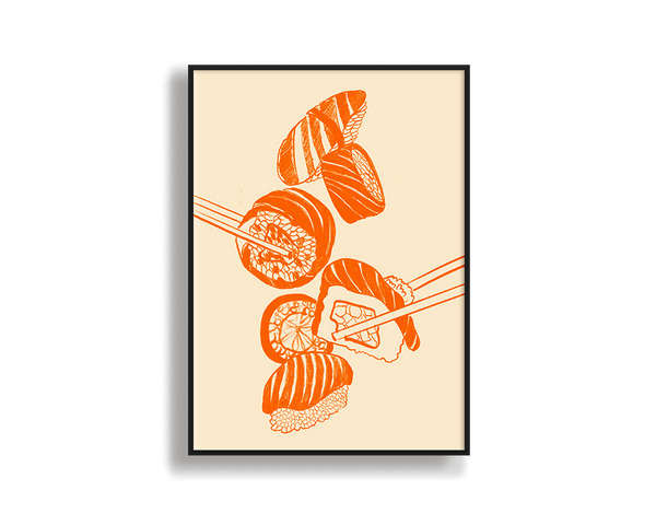 Wall Art Sushi Illustration 