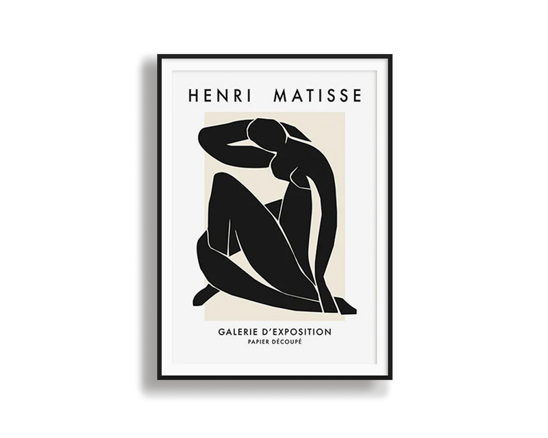 Poster Hub - Henri Mattisse Noir Art Framed