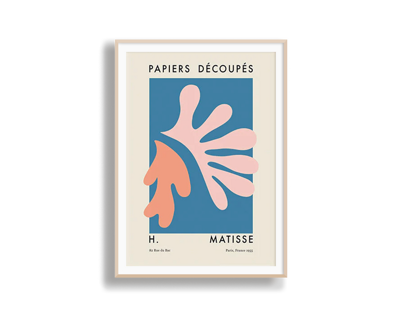 Poster Hub - Matisse Cutout Pink Orange