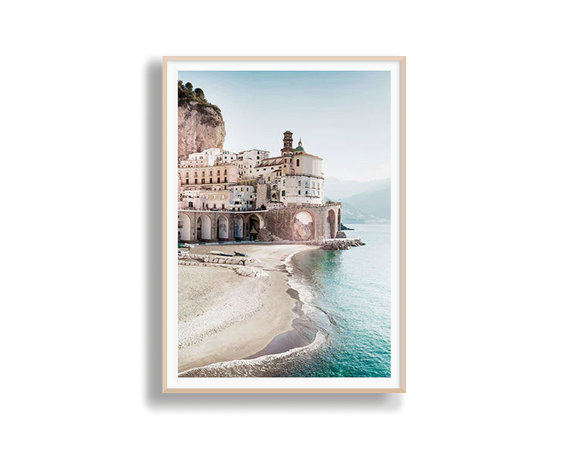 Poster Hub - Morning In Amalfi Art Framed