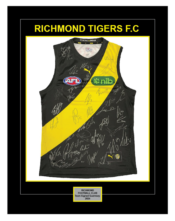 RICHMOND FOOTBALL CLUB 2024 SQUAD SIGNED OFFICIAL GUERNSEY