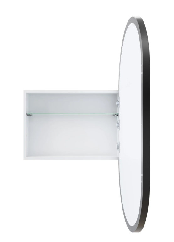 Pill Mirror Cabinet - 960 X 560MM - Black