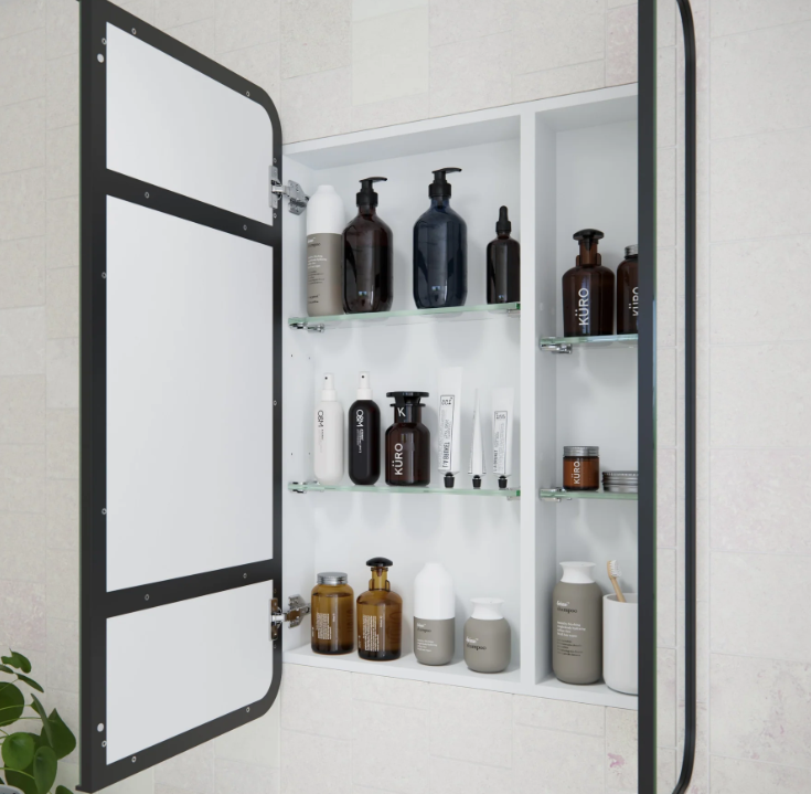 Rectangle Mirror Cabinet - 900 X 600 MM - Black