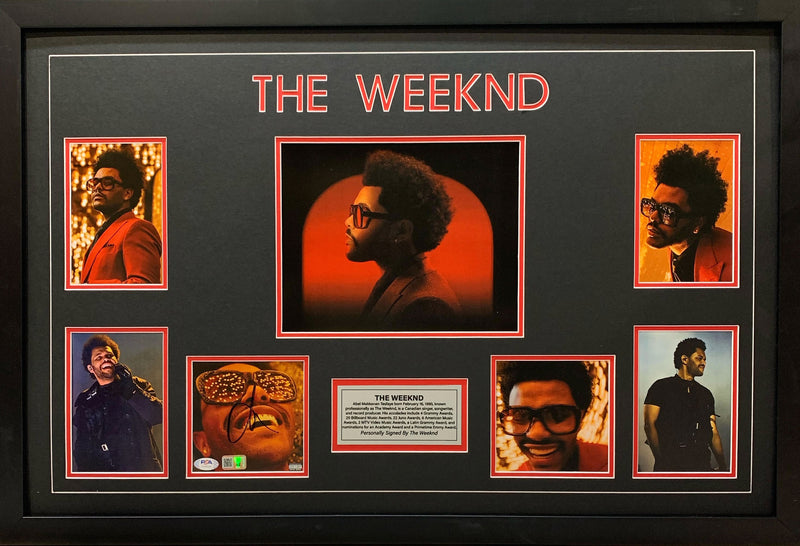 The Weeknd Hand Signed Poster - Framed