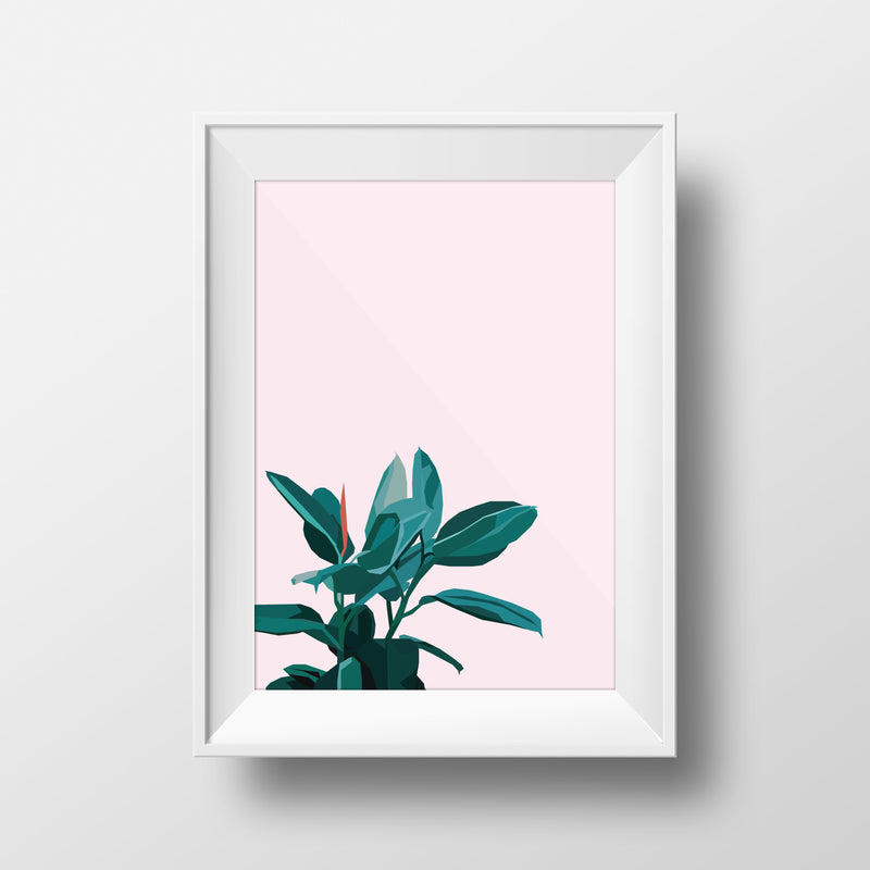 Plants on Pink - DG Designs