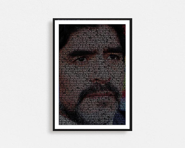 Maradona Typography Frame