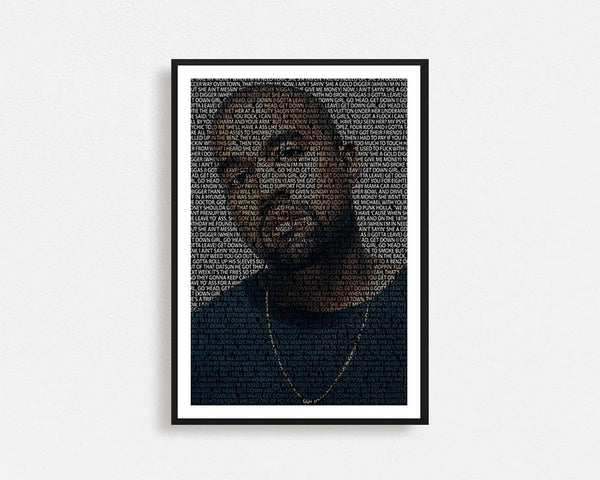 Kanye West Typography Frame