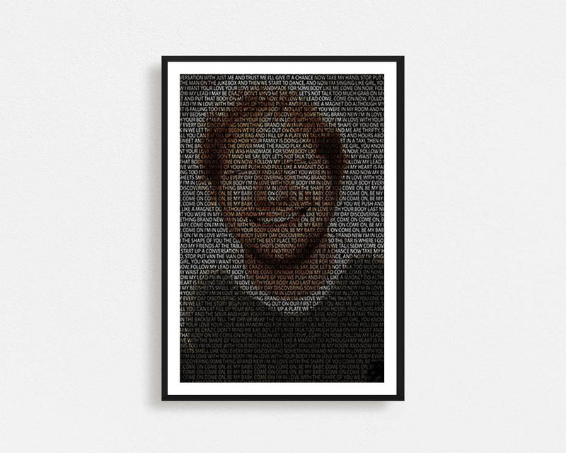 Ed Sheeran Typography Frame