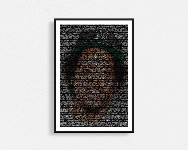 Jay Z Typography Frame
