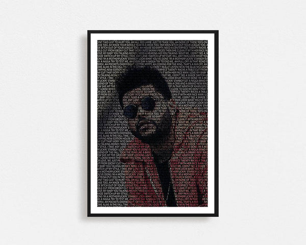 The Weeknd Typography Frame