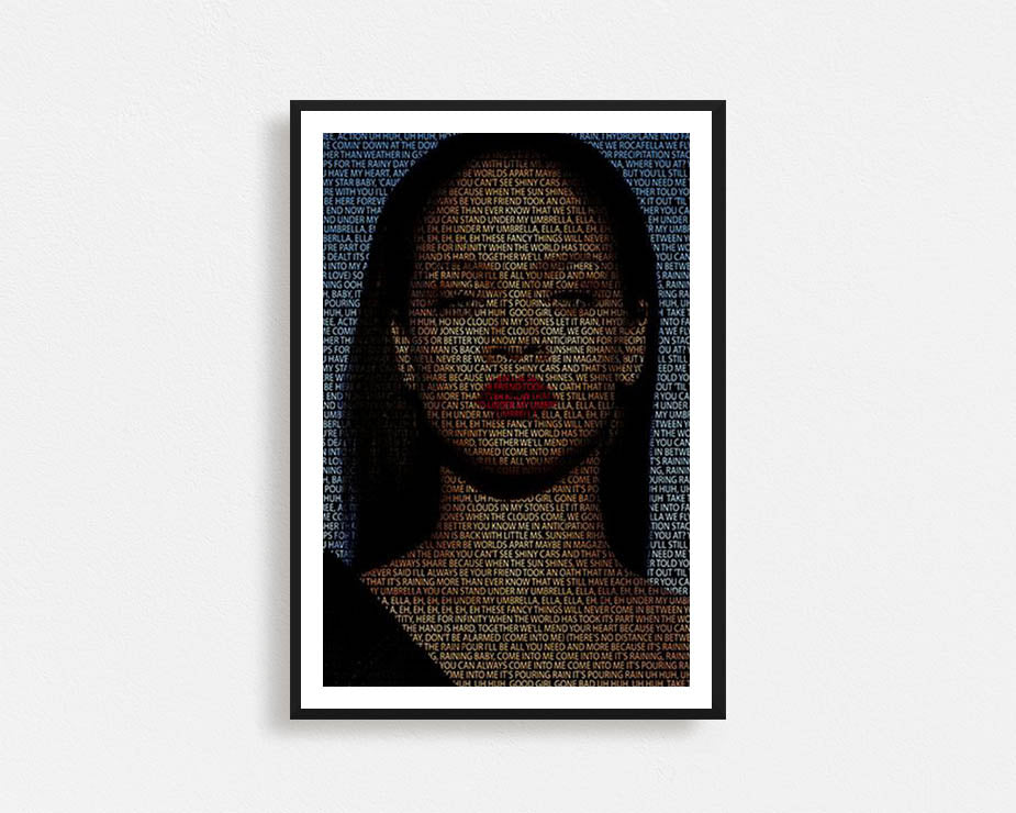 Rihanna Typography Frame