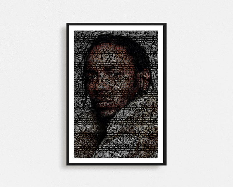 Kendrick Lamar Typography Frame