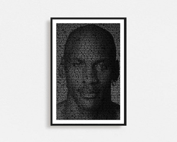 Michael Jordan Typography Frame