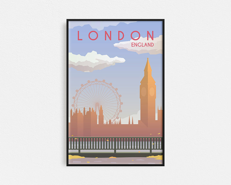 Travel Series - London England Framed Wall Art