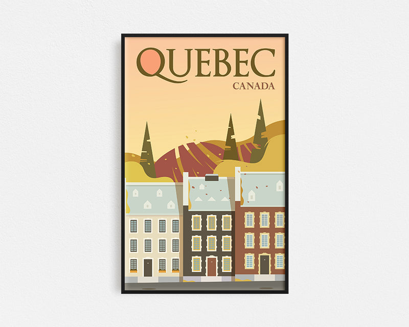 Travel Series - Quebec Canada Framed Wall Art