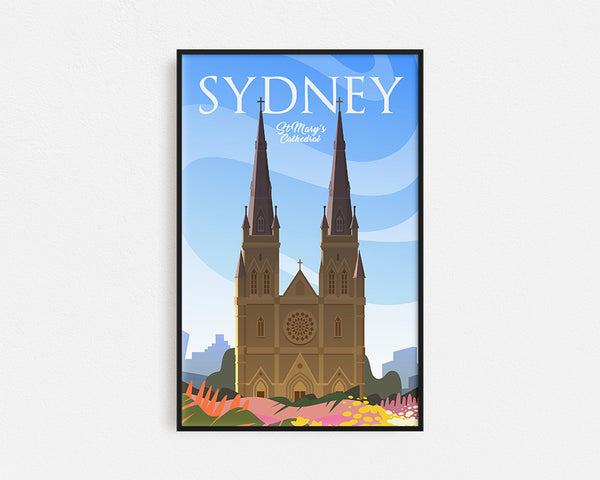 Travel Series - Sydney, St Mary Cathedral Framed Wall Art