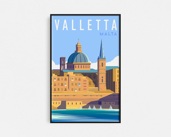 Travel Series - Valletta, Malta Framed Wall Art